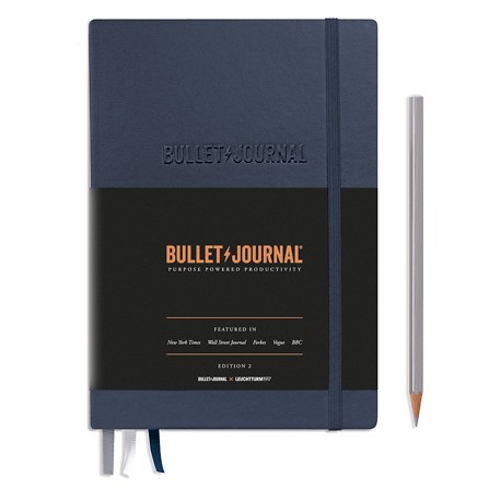 Bullet Journal Edition 2, Medium (A5), Couverture rigide, Blue22, pointillé