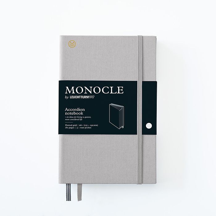 Monocle Wallet B6+, Couverture rigide, 192 pages num., Light Grey, pointillé