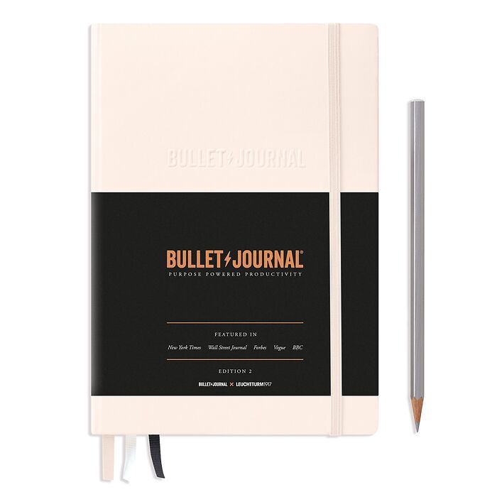 Bullet Journal Edition 2, Medium (A5), Couverture rigide, 206 pages num., Blush, pointillé