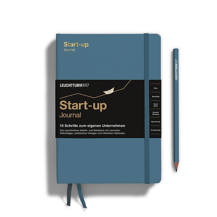Start-up Journal Medium (A5), Stone Blue, Allemand