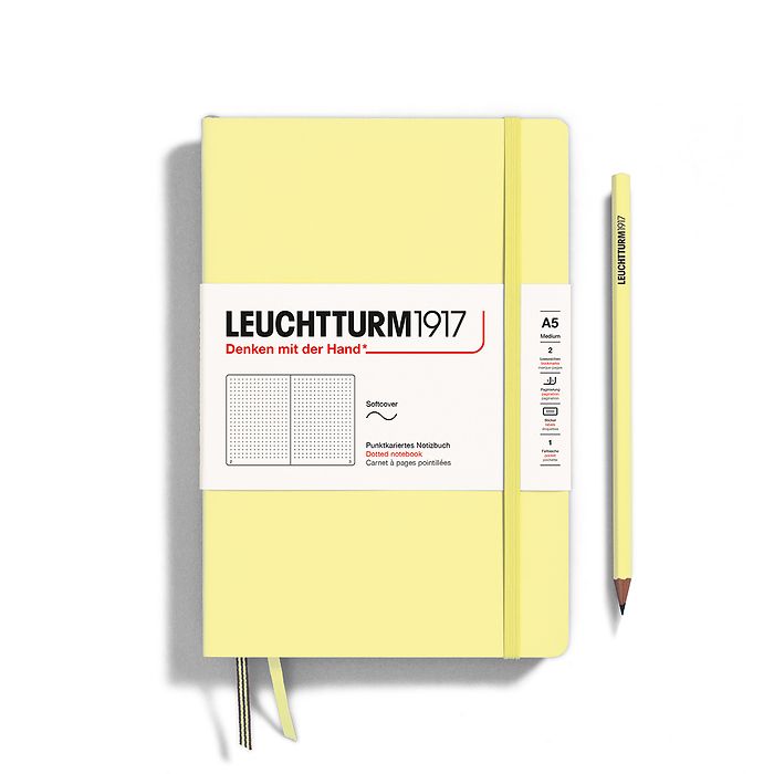 Carnet de notes Medium (A5), Couverture souple, 123 pages num., Vanilla, pointillé