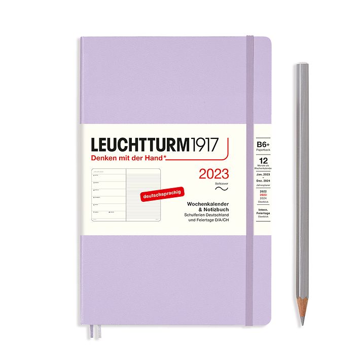 Agenda Semainier & Carnet Paperback (B6+) 2023, Couverture souple, Lilac, Allemand