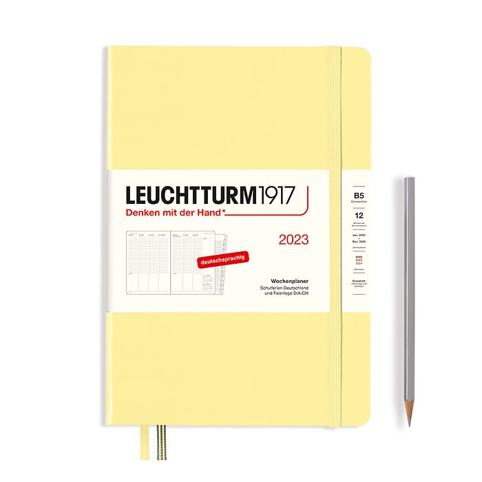 Planificateur Semainier Composition (B5) 2023, avec cahier,  Vanilla, Allemand