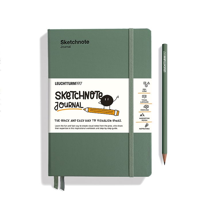 Sketchnote Journal Medium (A5), Olive, Anglais